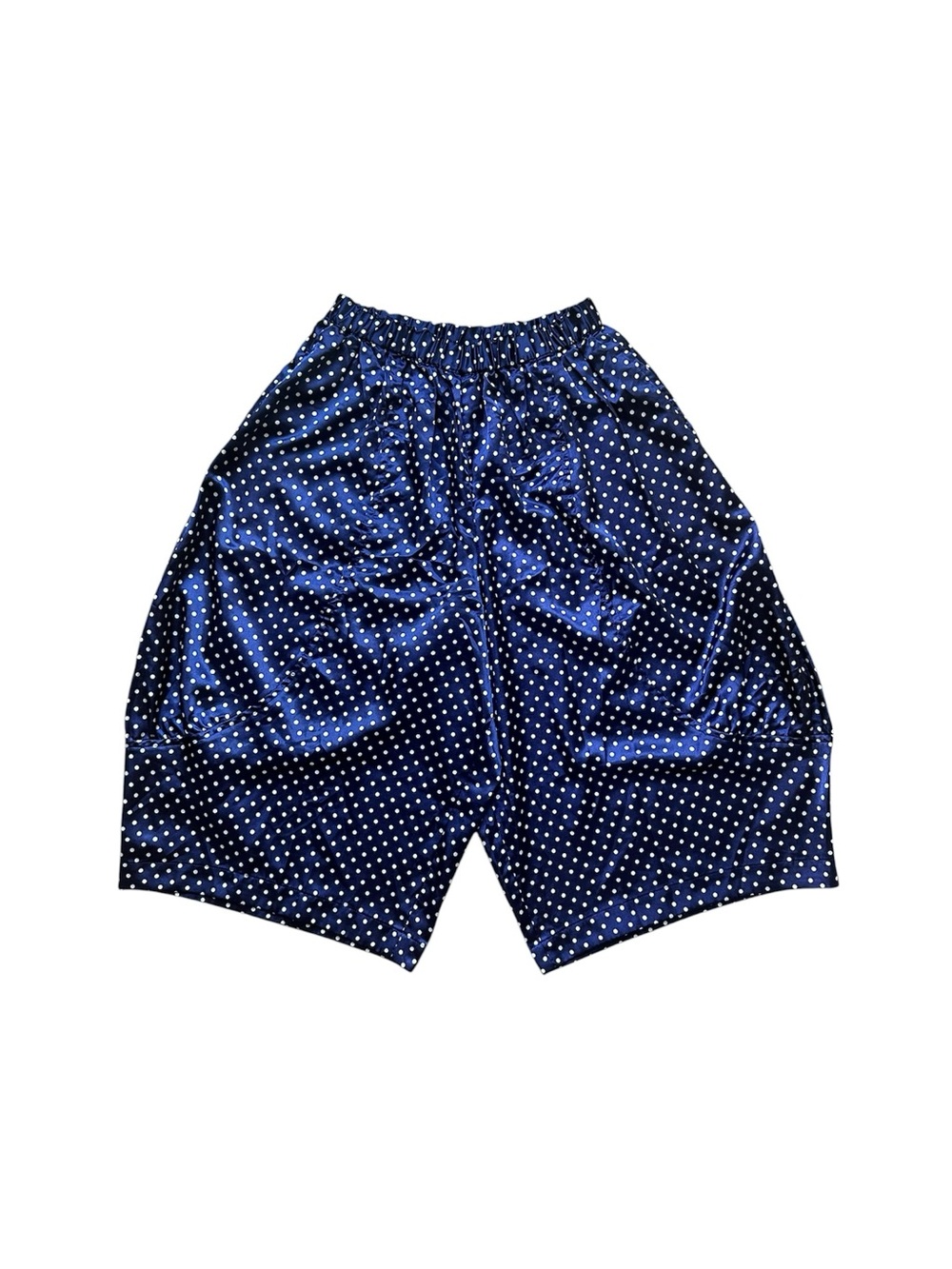 CDG Navy Polkadot 3/4 Barrel Balloon Pants